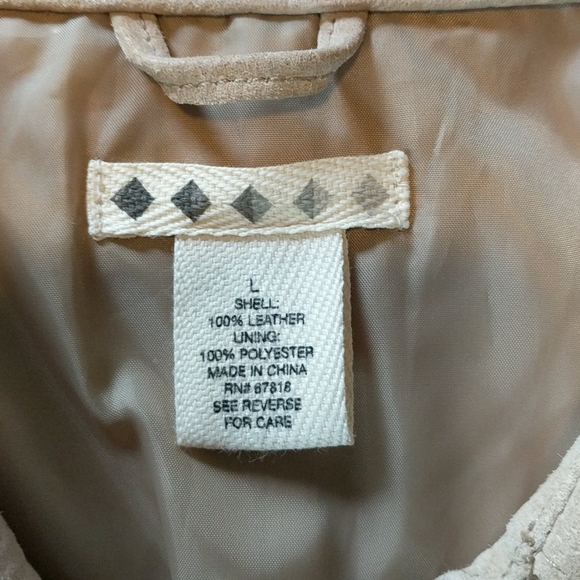 Tan Leather Jacket - Picture 3 of 4